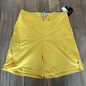 Polo RALPH LAUREN Big & Tall Yellow Board Shorts Size LT Large Tall NWT MSRP $79